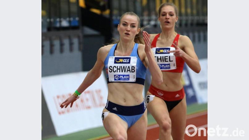400-Meter-Läuferin Corinna Schwab (links) schied bei der Hallen-EM in Torun (Polen) bereits im Vorlauf aus. Das Bild zeigt die Oberpfälzerin beim Start bei der deutschen Hallenmeisterschaft vor zwei Wochen. Bild: Kiefner Sportfoto