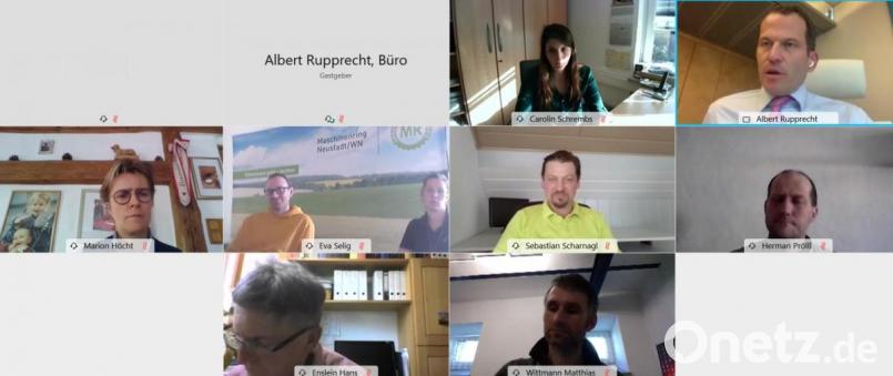 Online diskutierten Mitglieder der Maschinenringe Neustadt und Tirschenreuth mit Bundestagsabgeordnetem Albert Rupprecht zum Thema Landwirtschaft. Screenshot: Büro Albert Rupprecht