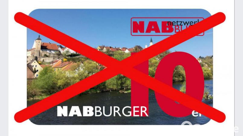 Ungültig: Die Zahlungskarte mit der Stadtkulisse wurde eingestampft, nachdem etwa 100 Exemplare aus einer Sendung entwendet worden waren. Bild: Netzwerk Nabburg/Wolfgang Engel/exb