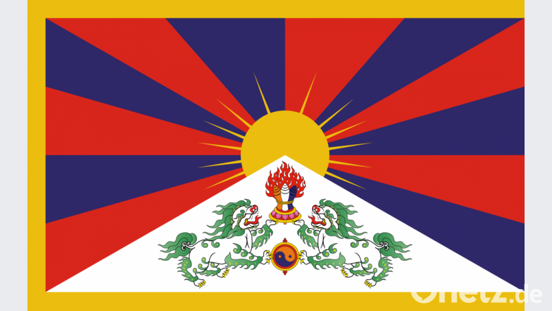So sieht die Tibet-Flagge aus. Grafik: Stadt Amberg/exb