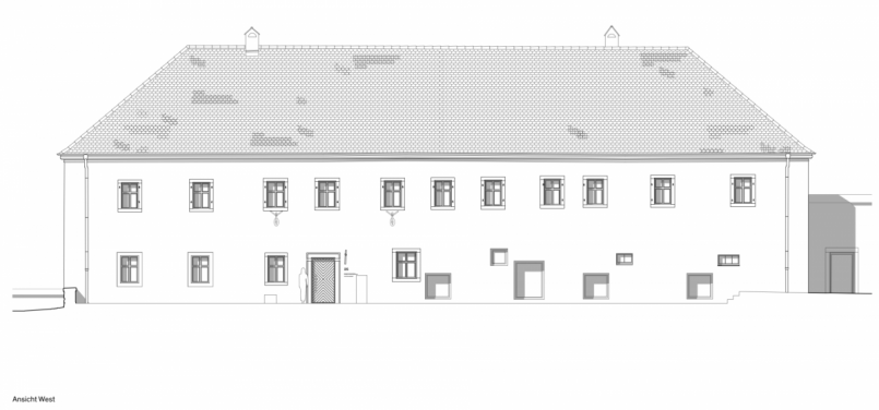 Die Pläne zur Instandsetzung des Marstalls in Vohenstrauß erstellte das Greiner Architekten aus Neustadt/WN in Zusammenarbeit mit Bruno Fiorietti Marquez aus Berlin. Grafik: Bruno Fioretti Marquez, Berlin