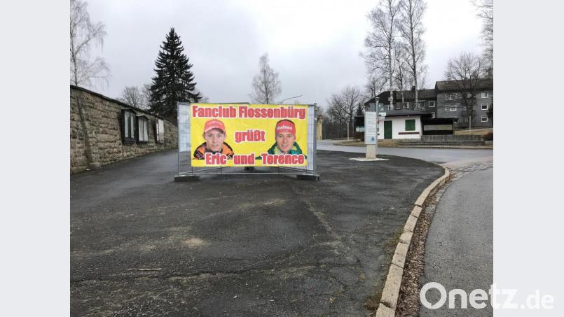 Plakat des Fanclubs für Erich Frenzel und Terence Weber. Bild: Gabi Schönberger