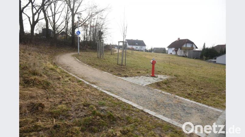 Der Fußweg von der Karl-Scherm-Straße zur Pressather Straße (hinter dem oberen Bildrand) soll mit Pflaster befestigt werden, um damit auch gleichzeitig den Winterdienst zu erleichtern. Der Marktgemeinderat beschloss einstimmig dieses Vorhaben. Bild: bey