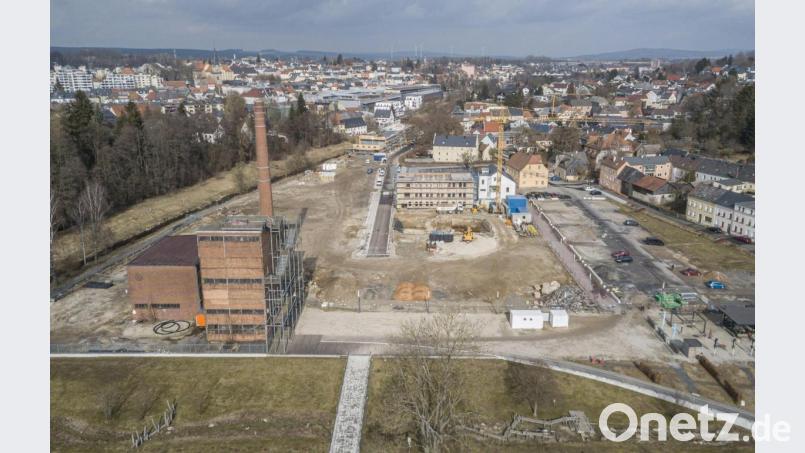 Auf dem Baufeld links im Bild bauen die beiden Landesbehörden sowie die Agentur für Arbeit und das Jobcenter. Bild: dtr
