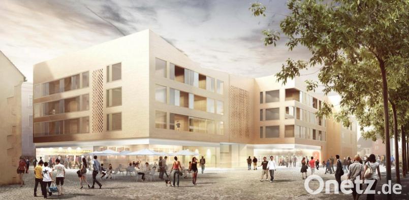 Mit diesem Entwurf hat Ten Brinke den Wettbewerb zur Nachnutzung des Bürgerspital-Areals gewonnen. Die Skizze gilt jetzt aber als veraltet. &quot;Wir haben diesen Entwurf in den letzten Monaten zusammen mit der Stadt Amberg weiterentwickelt und fortgeschrieben&quot;, heißt es von Ten Brinke. Bild: Roland Seissler, Ten Brinke