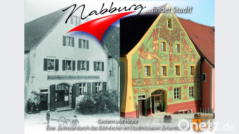 Aus der Bilderserie &quot;Nabburg ... findet Stadt&quot;: Das Schmidt-Haus gestern und heute. Bild: Archiv Raphael Haubelt