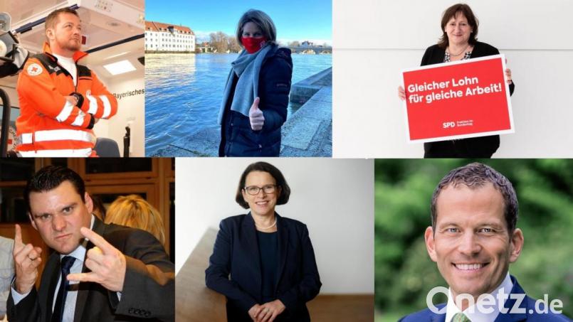 Diese Bildmontage zeigt Ausschnitte der jeweiligen Social-Media-Posts der regionalen Politiker, die in diesem Text eine Rolle in unserer Analyse spielen. Bildmontage: Böhm, Sebastian