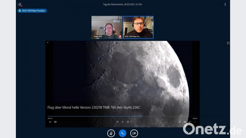 Auch der Mond wurde beobachtet. Screenshot: Sternwarte Tirschenreuth/exb
