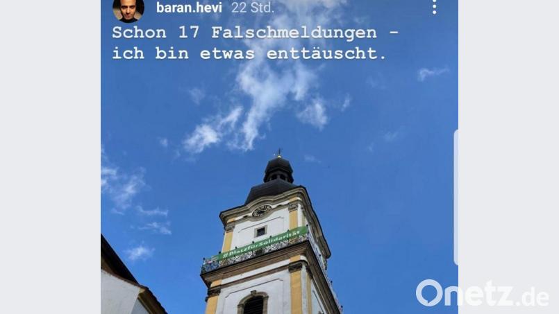 Auch die evangelische Stadtpfarrkirche St. Michael gehörte zum Bilder-Rätsel von Baran Hêvî. Doch niemand seiner Follower wusste, in welcher Stadt das Gotteshaus steht. Screenshot: Instagram-Story Baran Hêvî