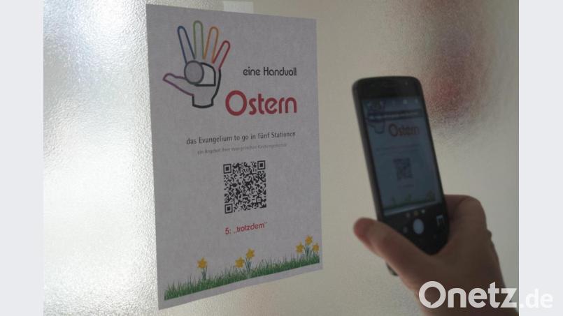 Unter den QR-Codes sind fünf kurze Osterandachten zu hören. Bild: wel