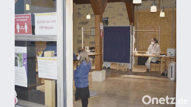 Blick in die Teststation im Steinstadel . Bild: sck