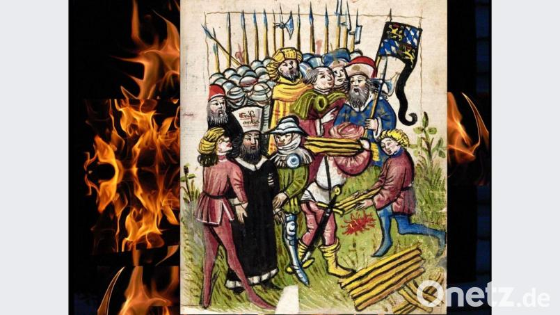 Im Streifzug &quot;Macht der Grenzen - Grenzen der Macht&quot; befasst sich Gerlind Ibel mit Jan Hus, dem böhmischen Reformator. Bereits im Jahr 1987 schrieb Karl Ochantel über die Verbrennung des aus Vohenstrauß stammenden Priesters Ulrich Grünsleder. Bild: Archiv Heimatkundlicher Arbeitskreis/exb