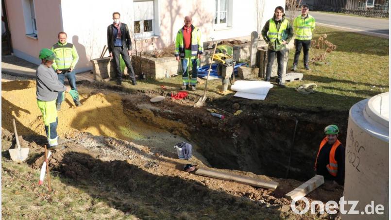 Vor Ort an der Baustelle in Sinnleithen. Bild: gru