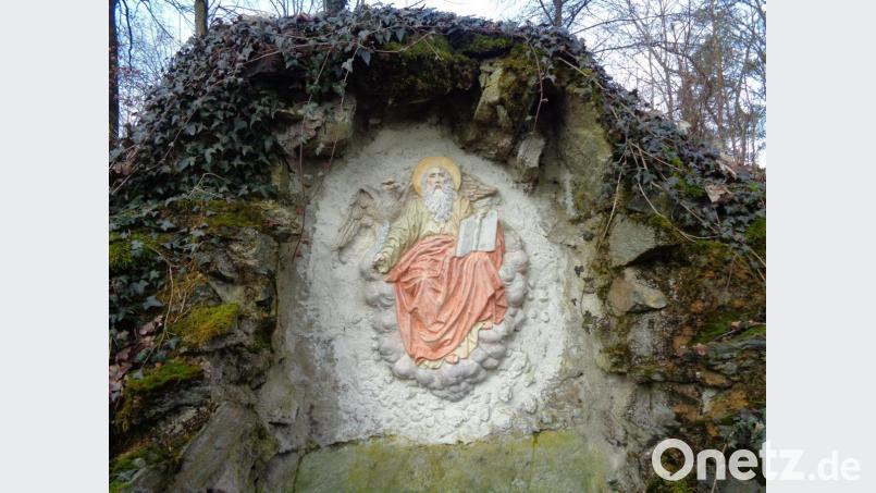 Das Relief von Johannes auf Patmos. Bild: amö