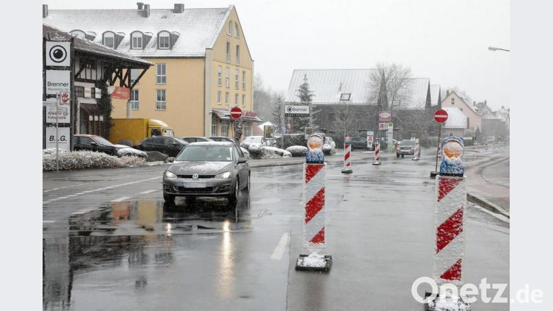 Für Autofahrer, die aus Richtung Parkstein kommen, ist an dieser Stelle Endstation. Bild: Wolfgang Steinbacher