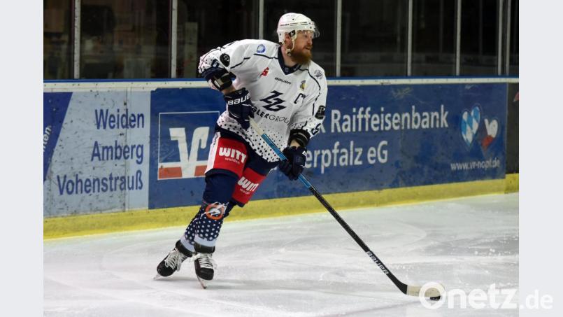 Ralf Herbst, Kapitän des Eishockey-Oberligisten Blue Devils Weiden. Archivbild: gb