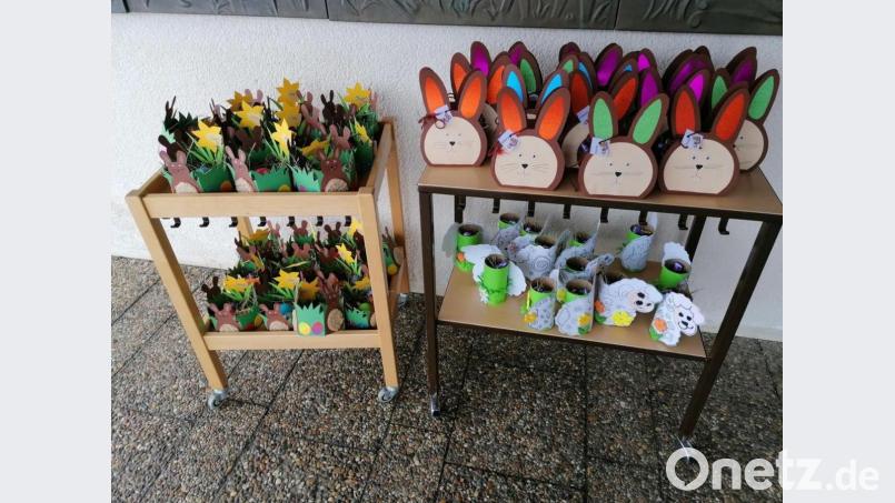 Kleine Nester haben die Moosbacher Erzieherinnen für ihre Schützlinge, die daheim sind, vorbereitet. Bild: gi