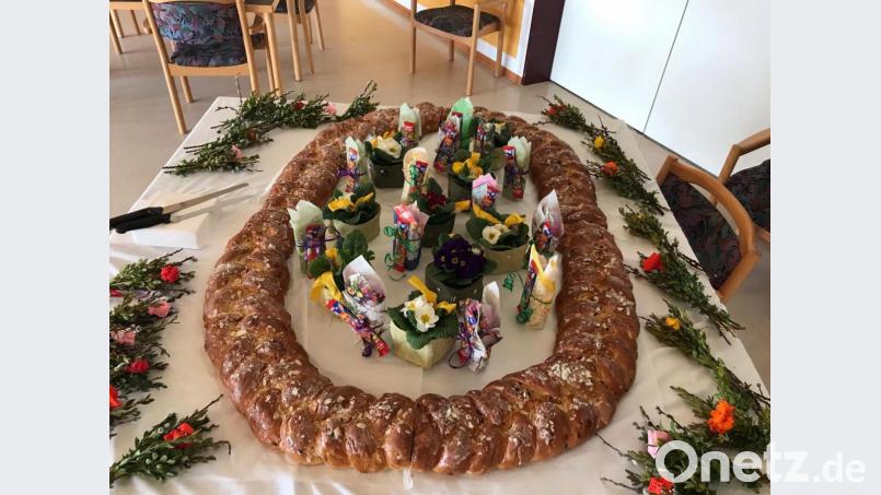 Ein Osterzopf als Osterei. Bild: njn
