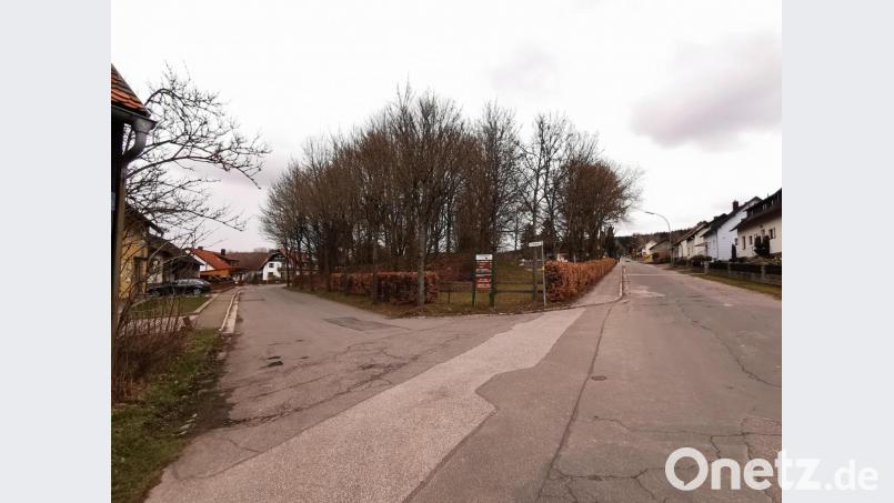 Auf dem ehemaligen Spielplatz zwischen Jochelweg (links) und Böhmerwaldstraße sind drei Bauplätze geplant. Bild: Portner