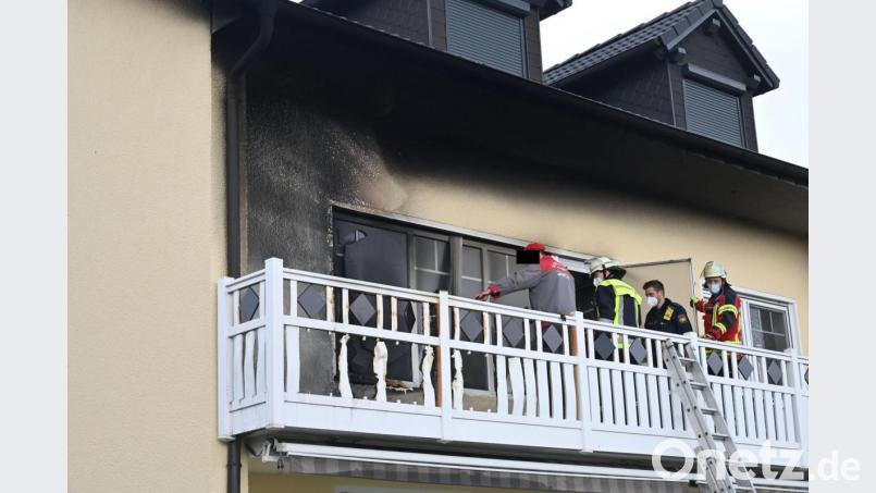 In Engelsdorf kam es zu einem Brand auf einem Balkon. Bild: gf