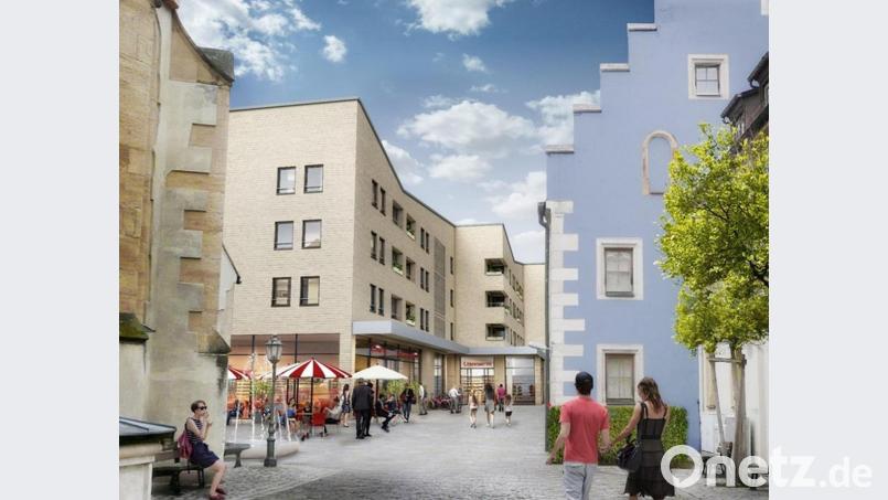 So ist der aktuelle Stand bei der Fassadengestaltung für das Ten-Brinke-Projekt auf dem Bürgerspital-Areal. Der neue Entwurf konnte die Stadträte aber nicht einen. Bildmontage: Ten Brinke