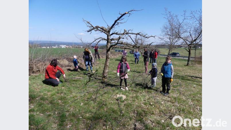 An der Hohen Straße legten Jung und Alt beim Sammeln von Schnittgut Hand an. Bild: rn