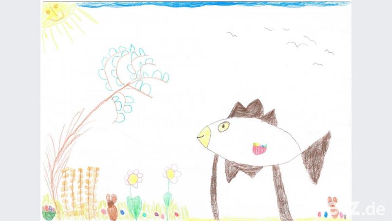 Dieses Bild hat die fünfjährige Sophie aus Tirschenreuth gemalt. Bild: Stadt Tirschenreuth/exb