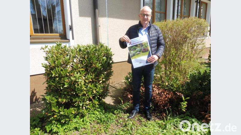 Der Hahnbacher Bürgermeister Bernhard Lindner hofft auf viele Teilnehmer an der Aktion „Biodiversität in Privatgärten“. Bild: ibj