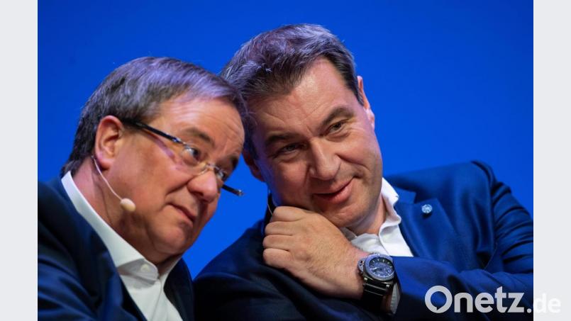 Noch nicht voller Einklang: CDU-Chef Armin Laschet (links) und CSU-Chef Markus Söder sind im Bundestagswahlkampf bisher nicht immer einer Meinung. Archivbild: Guido Kirchner