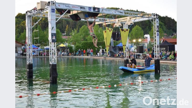 Mit ihren Kletterfestivals war die Frankenpfalz auch im Naturbad in Königstein zu Gast. Wann solche Events wieder möglich sein werden, steht allerdings in den Sternen. Archivbild: wku