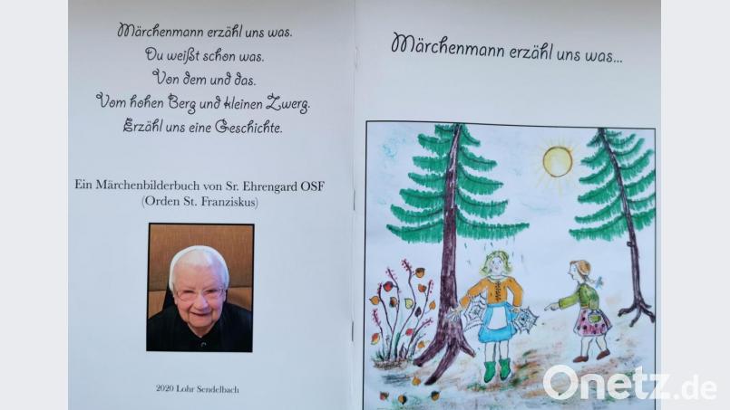 Schwester Ehrengard vom Orden &quot;St. Franziskus&quot; illustriert vor ihrem Tod ein sehenswertes Märchenbilderbuch. Bild: gz