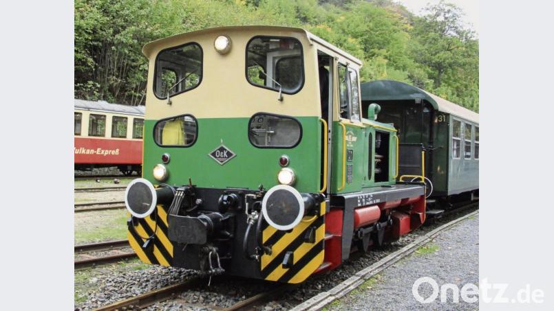 Vulkanexpress heißt die Schmalspurbahn, die Touristen durch das Brohltal fährt. Bild: Bernd F. Meier/dpa