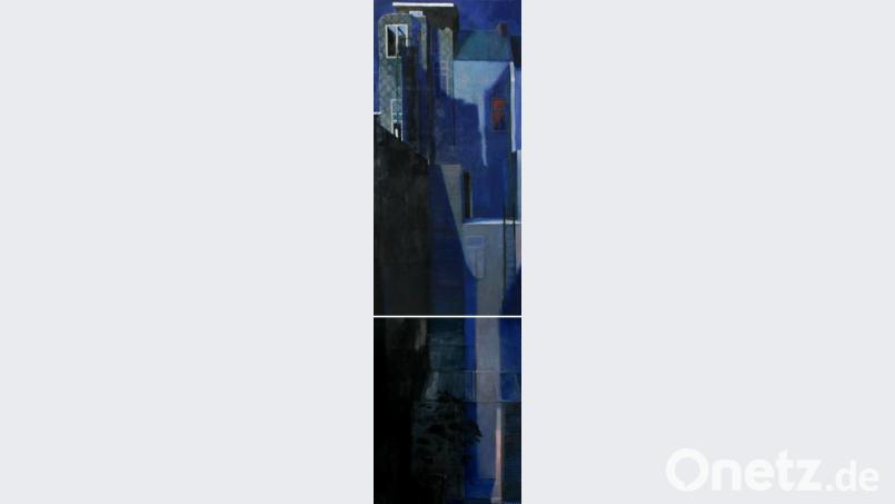 &quot;Antwerpen 2&quot; ist ein Diptychon; ein Bild in zwei Teilen, mit Öl auf Leinwand gemalt. Bild: hka