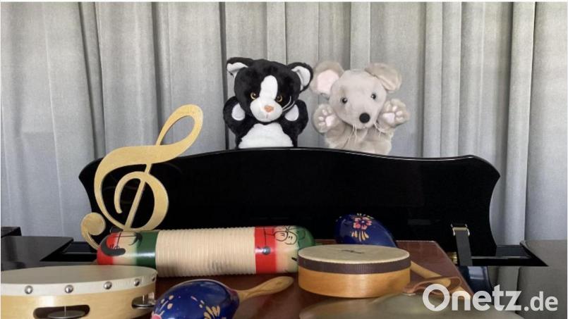 Wie auf den Social-Media-Plattformen der Musikschule zu sehen ist, freuen sich der &quot;Musikkater&quot; und die &quot;Tripptrappmaus&quot; schon sehr auf zahlreiche neue kleine und große Schüler. Bild: Musikschule Marktredwitz/exb
