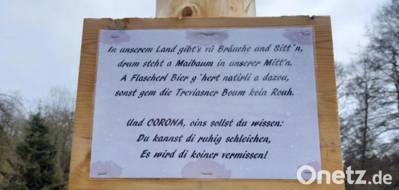 Sogar ein Gedicht ließen sich die Floriansjünger in Trevesen einfallen. Bild: twg