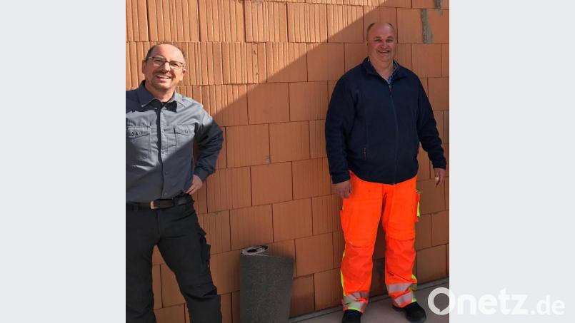 Feuerwehrkommandant Andreas Bogner und Vorsitzender Christian Windschiegl. Bild: Zetzl/exb