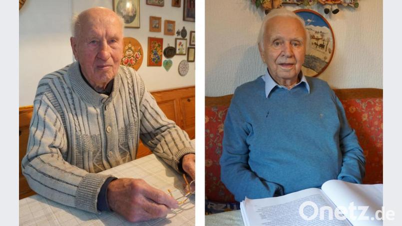 &quot;Wir hatten sehr, sehr viel Glück&quot;: Ulrich Schwarz und Ludwig Lehmeier flohen vor 76 Jahren von der Front zurück in die Oberpfalz. Bild: jut