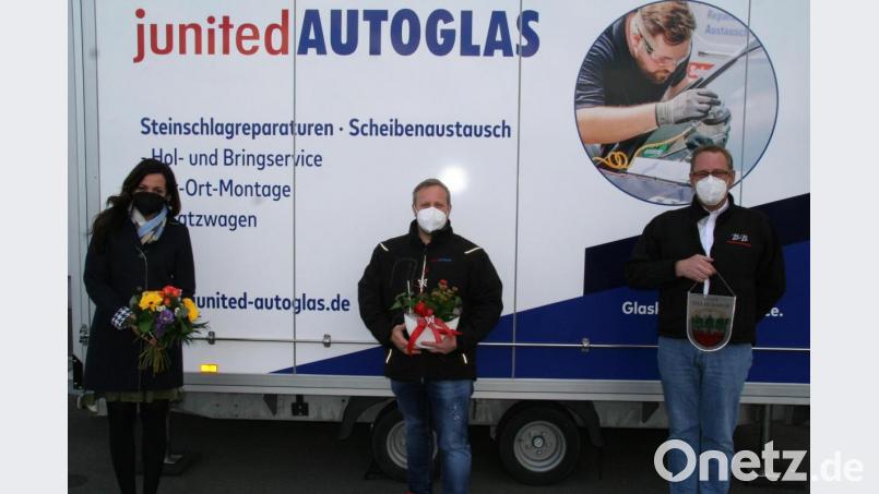 Im Bild von links Bürgermeisterin Margit Bayer, Geschäftsführer Thomas Bock und Achim Arzberger. Bild: fpoz
