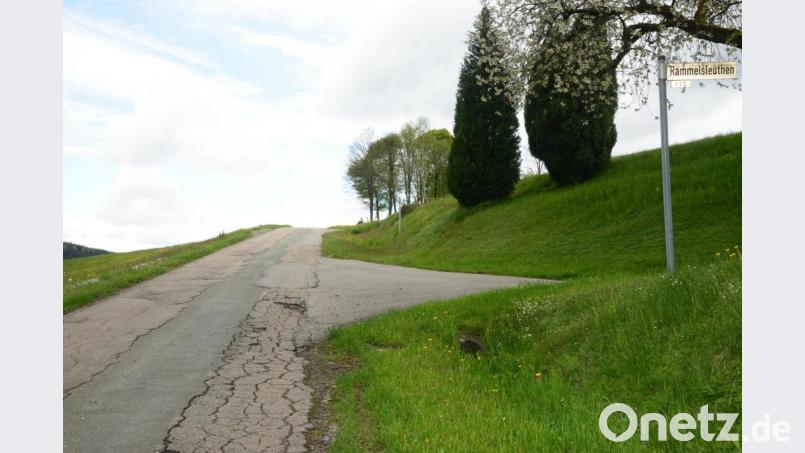 Der Ausbau der Straße von Steinbach nach Rammelsleuthen (Straßenschild rechts) soll jetzt über den Europäischen Landwirtschaftsfonds für die Entwicklung des ländlichen Raums (ELER) mitfinanziert werden. Bild: bey