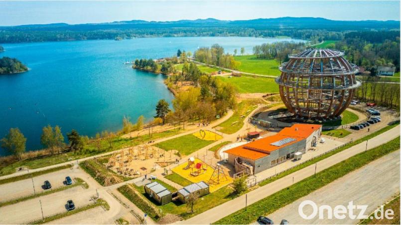 Die Holzkugel am Steinberger See ist wieder geöffnet. Bild: Harald Hünn/exb
