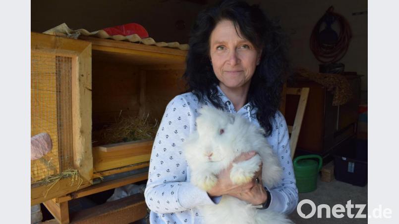Doris Scharnagl-Lindinger aus Oberteich bei Mitterteich spinnt Wolle: Sie verarbeitet nicht nur die Schur vom Schaf oder von Lamas, sondern seit kurzem auch die Schur von Angorahasen. Bild: szl
