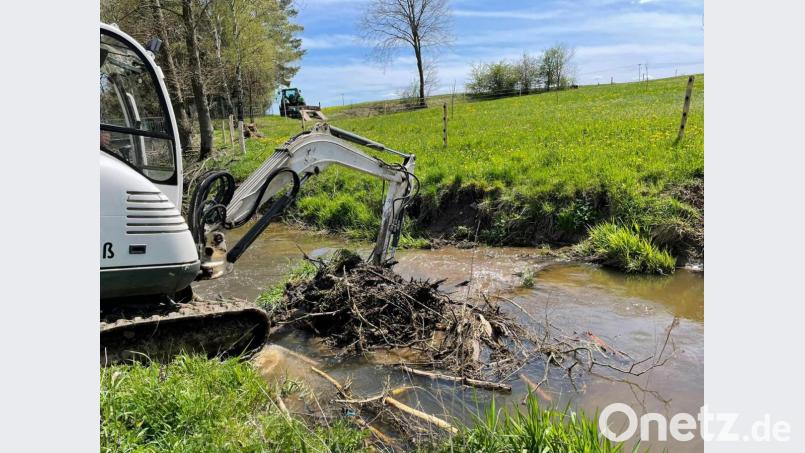Der Bautrupp des Zweckverbandes zur Unterhaltung der Gewässer dritter Ordnung führte gemeinsam mit dem Bauhof auch in diesem Jahre wieder Maßnahmen im Gemeindebereich durch. Bild: lgc