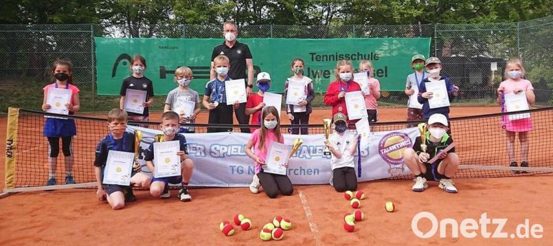 18 Kinder aus vier Vereinen sind am Wochenende beim Talentino-Kleinfeld-Cup der TG Neunkirchen, der natürlich unter Einhaltung der Corona-Regeln ausgetragen wurde, am Start gewesen. Bild: lst Bild: lst