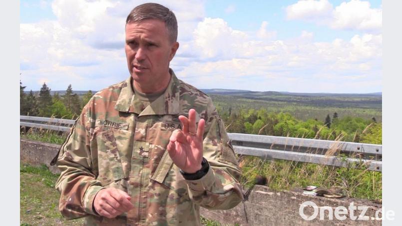 Brigadegeneral Christopher R. Norrie gibt am 2. Juni 2021 nach zwei Jahren in Grafenwöhr (Kreis Neustadt/WN) das Kommando über das 7.. US-Armee Trainingkommando ab. Er wechselt ans Pentagon. Bild: hbe