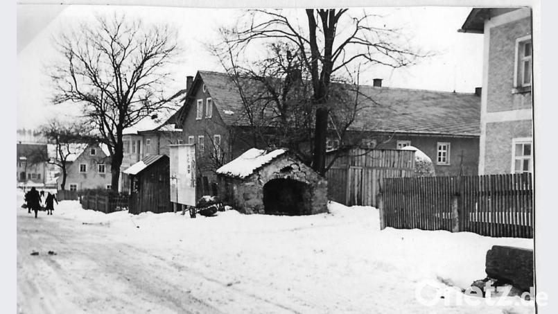 Schon in den 50er Jahren, als die Ulme noch einen Backofen überspannte, hatte der Baum eine stattliche Höhe. Bild: ld