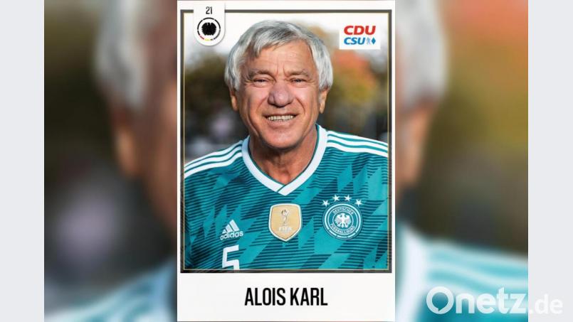 Der Panini-Sticker von Alois Karl zum Sammeln. Bild: FC Bundestag