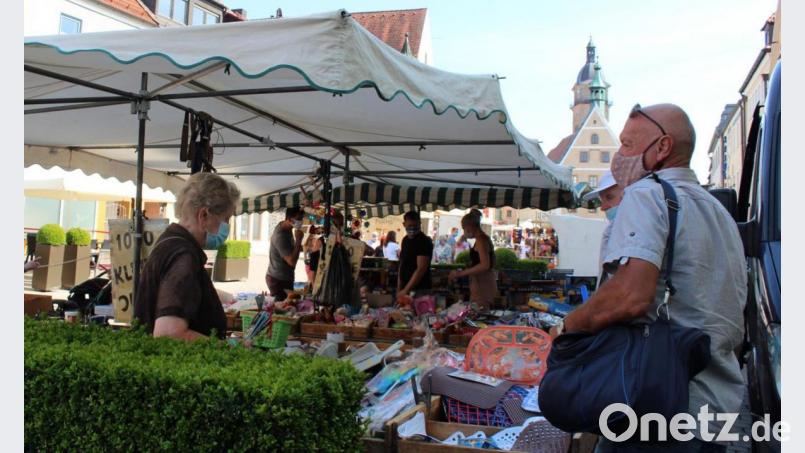 Zuletzt wehte im September 2020 Marktluft durch die Auerbacher Innenstadt. Am Sonntag, 13. Juni, ist es wieder so weit. Archivbild: cs