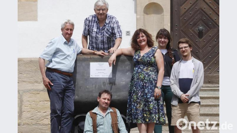 Die Filmcrew mit (von links) Hubertus Berger, Rudolf Weber (oben), Darsteller Maximilian Rechenmacher (unten), Koordinatorin Tanja Weiß, Vanessa Albert und Christian Heinrich. Bild: mfh