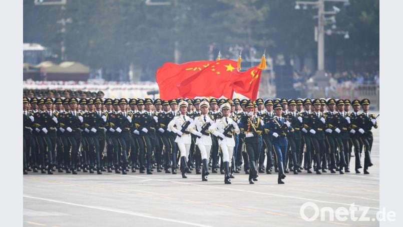 Soldaten nehmen am 70. Jahrestag der Gründung der Volksrepublik China an einer Militärparade teil. Am 1. Oktober 1949 wurde die Volksrepublik China gegründet. Symbolbild: Chen Yehua