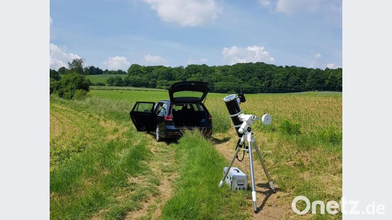 Die Ausrüstung, mit der Martin Sponsel diese sensationellen Aufnahmen während der Sonnenfinsternis gelangen. Bild: Martin Sponsel